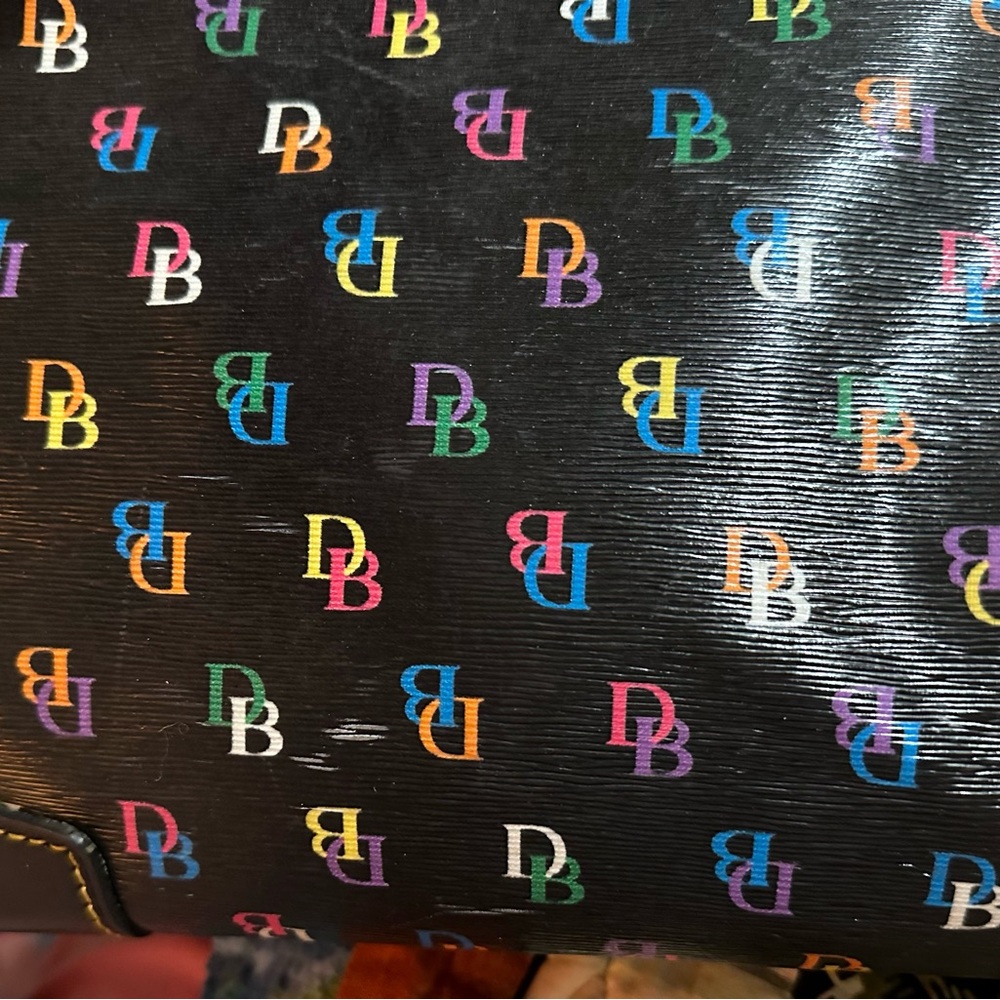 Dooney & Bourke Black Handbag with Colorful Logo - Picture 16 of 16